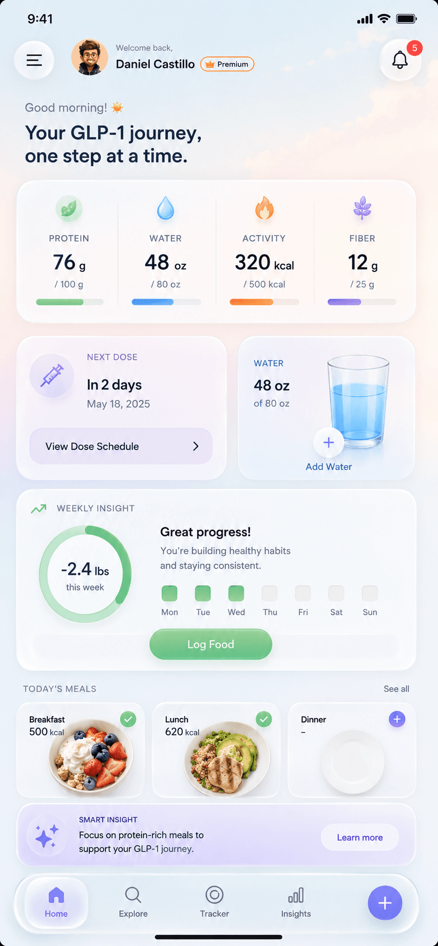 DosePilot screen